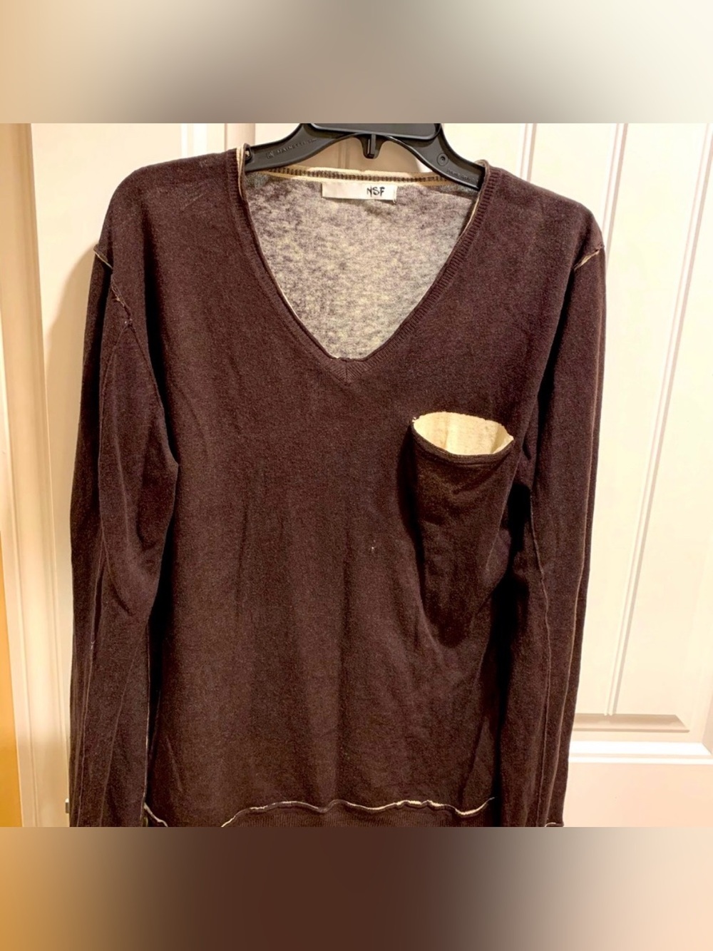 NSF brown v-neck sweater